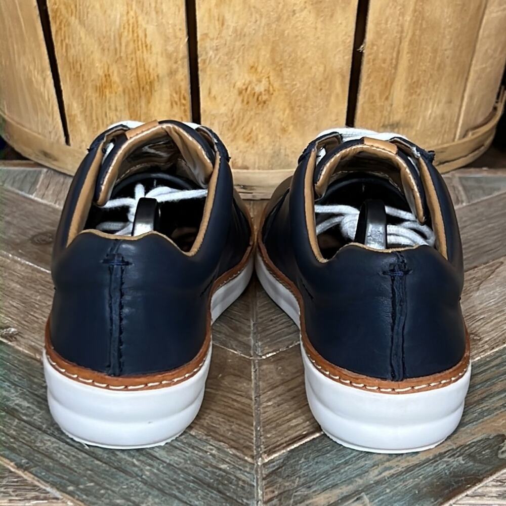 Clarks Unstructured Amberlee Rosa Low Top Navy Leather Comfort Sneakers Womens 7 - Picture 6 of 11